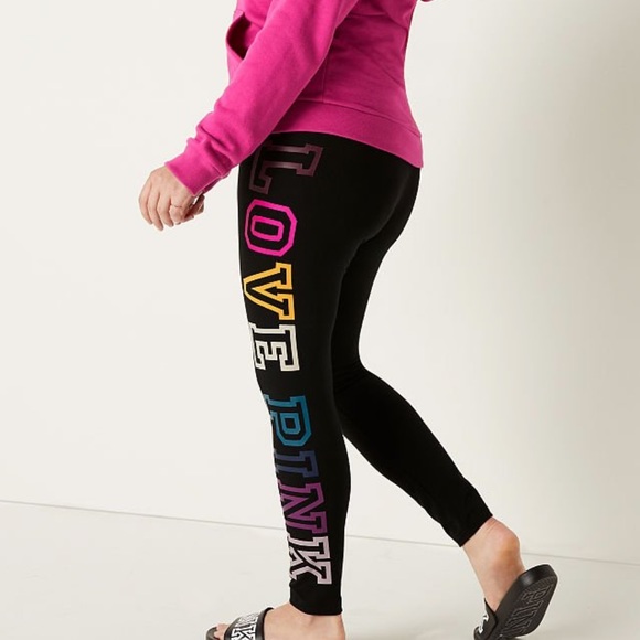 PINK Victoria's Secret Pants - VS PINK Cotton High Waist Leggings Large